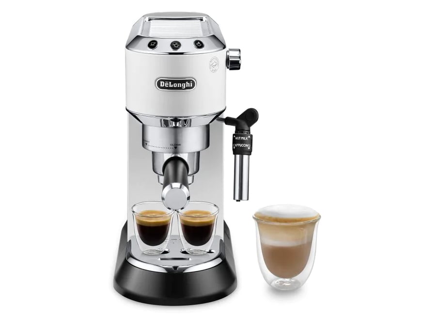 DeLonghi Dedica Manual Espresso Coffee Maker (EC685.W)