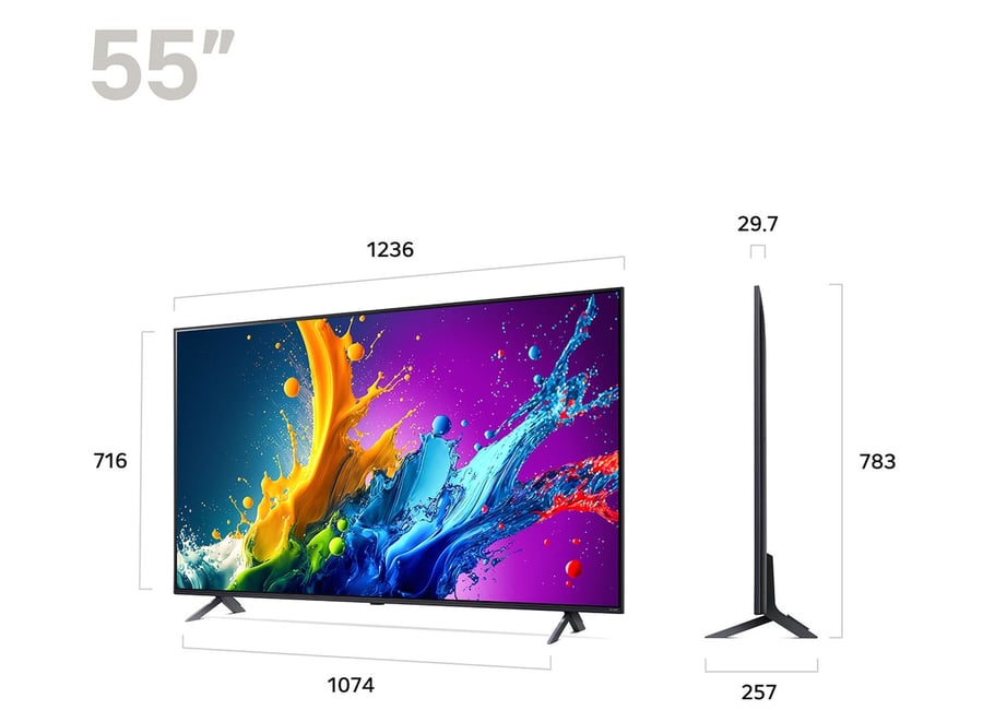 LG 55" (139cm) 4K Smart TV 2024 (55QNED80T6A)